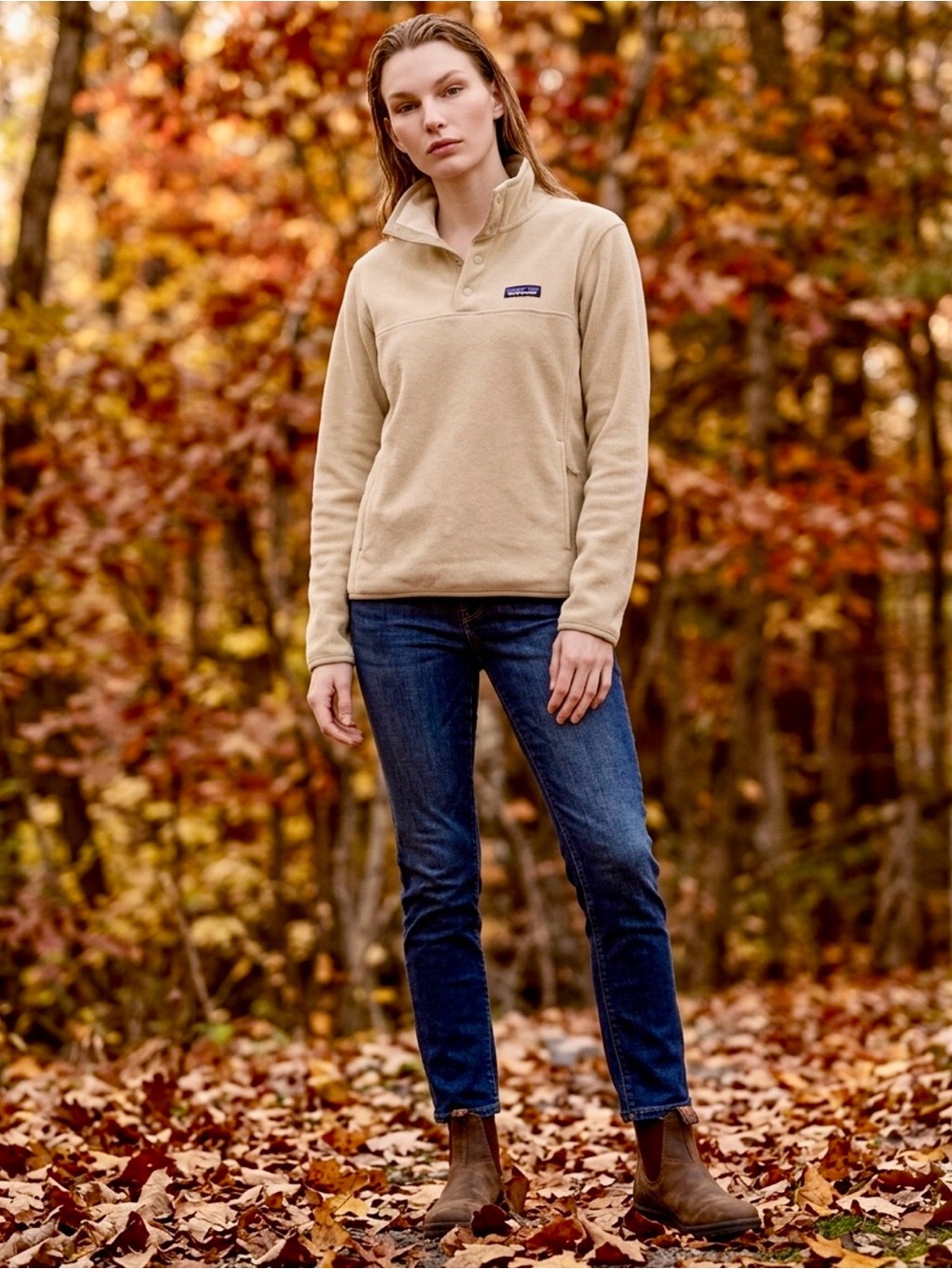 Patagonia Women's Cream Snap-Front Pullover
